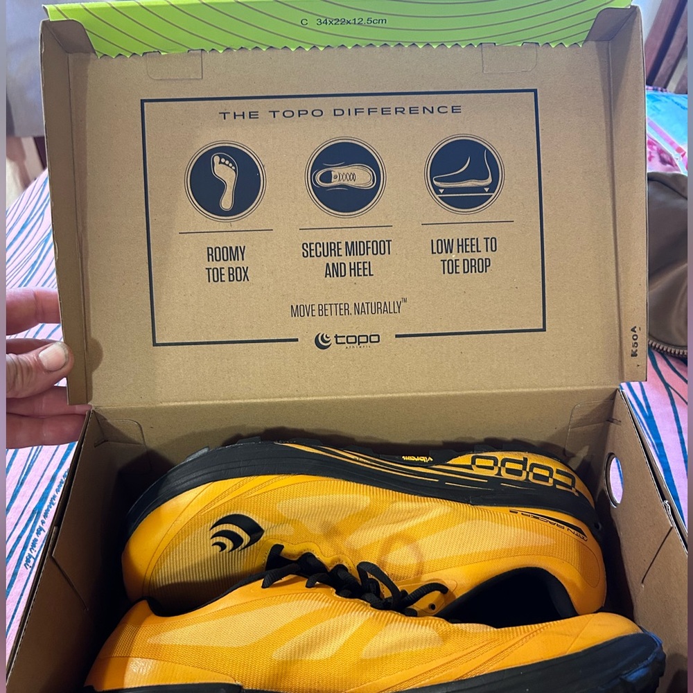 Topo Mtn Racer 2 mango black size 12